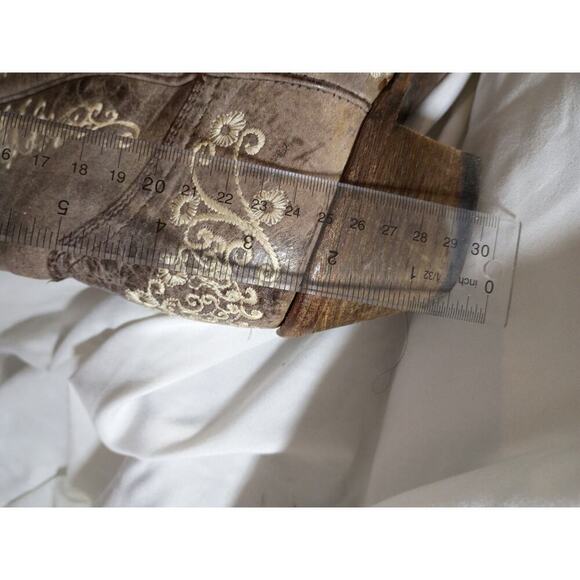 womens corral cowboy boots size 10 Beige White Stitching Mexico - Picture 6 of 16